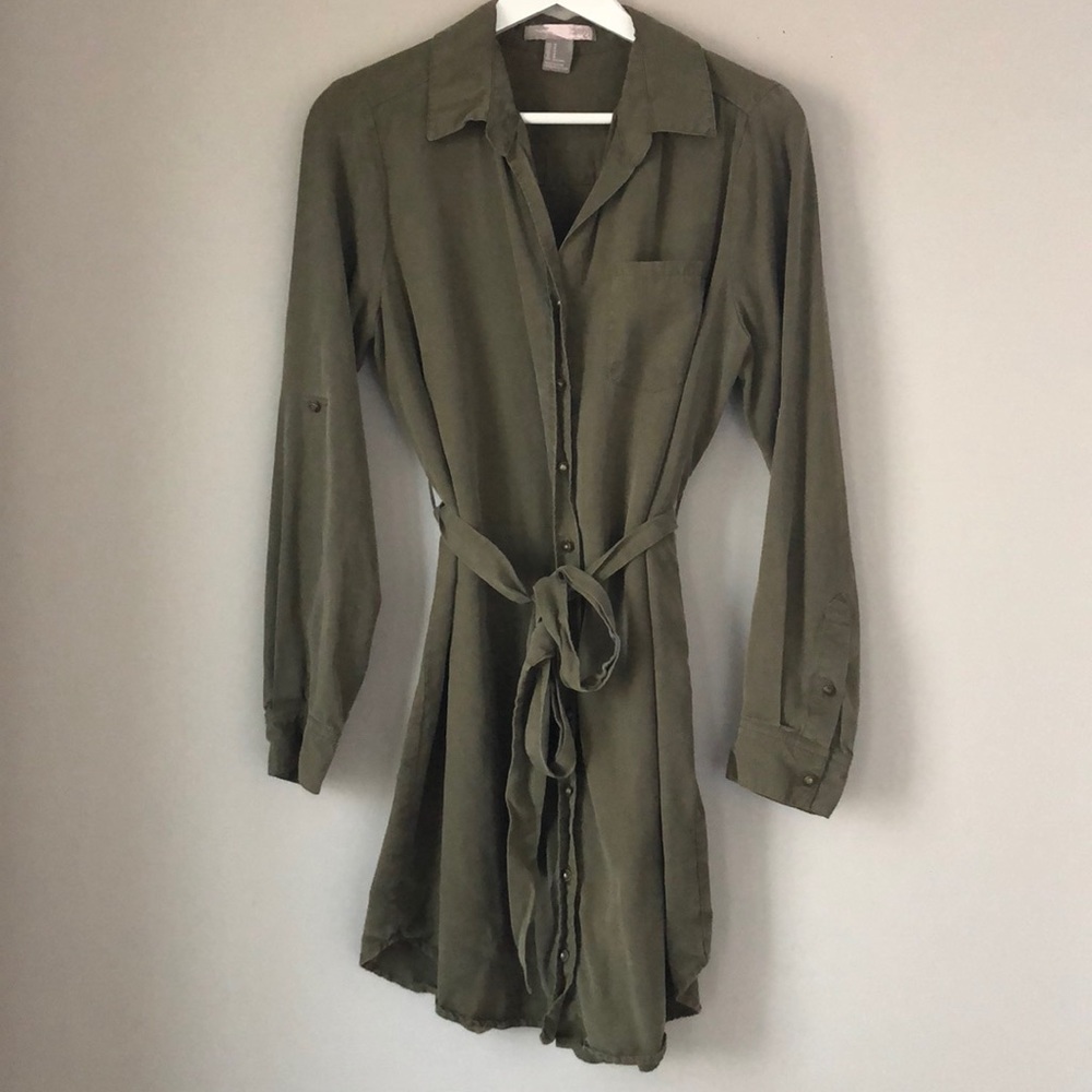 Olive Forever 21 shirt dress